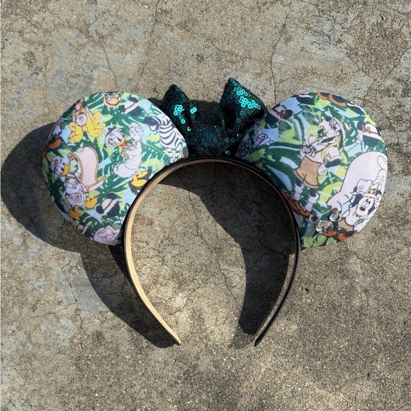 Disney Safari Print Mickey Mouse Ears- Handmade - Picture 2 of 4
